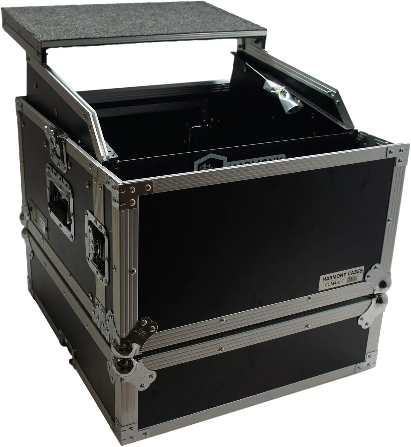 کیف هارمونی آدیو مدل HCM4ULT DJ برای لپ تاپ با سطح شیب دار 10U و رک عمودی 6U - نو کیف هارمونی آدیو مدل HCM4ULT DJ برای لپ تاپ با سطح شیب دار 10U و رک عمودی 6U - نو