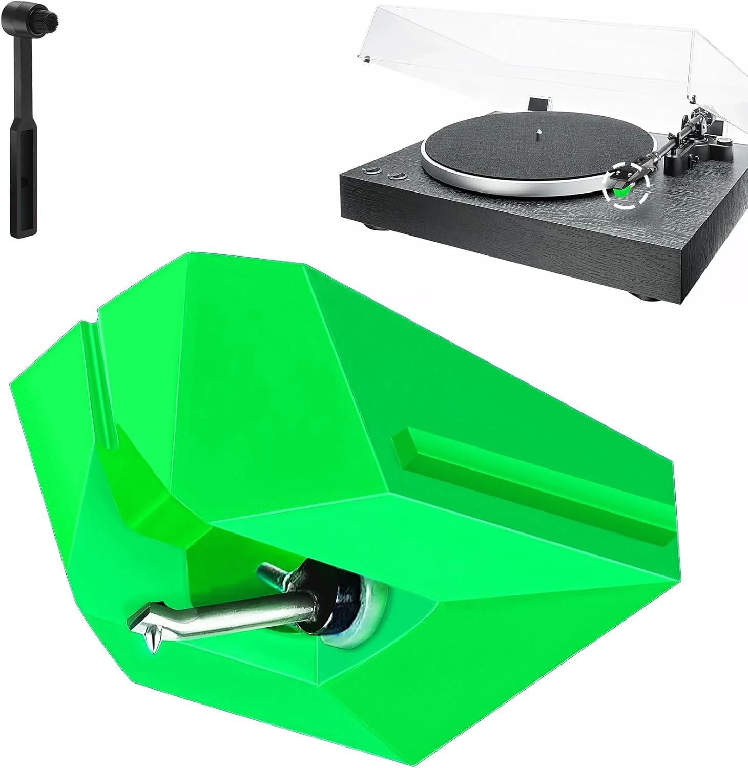 سوزن گرامافون الماس ATN95E، جایگزین، سازگار با گرامافون های Audio-Technica AT-LP120X (سبز)