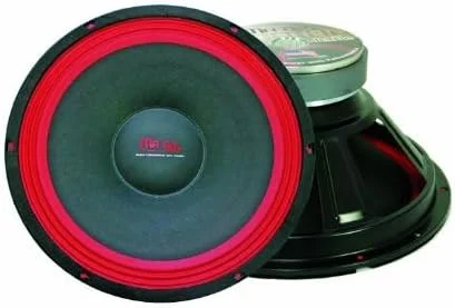 ووفر ساب ووفر خام یونیورسال PA/DJ مستر دی جی مدل PA106، سایز 6.5 اینچ، 200 وات، مشکی/قرمز