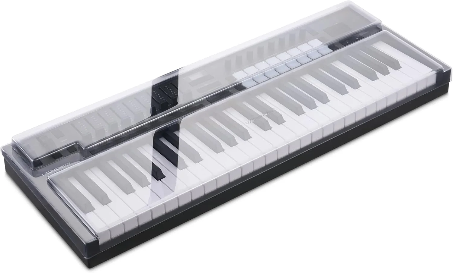 محافظ صفحه کلید سازگار با Novation Launchkey 49 MK4 - درب محافظ پلی کربنات بادوام با رنگ دودی شفاف
