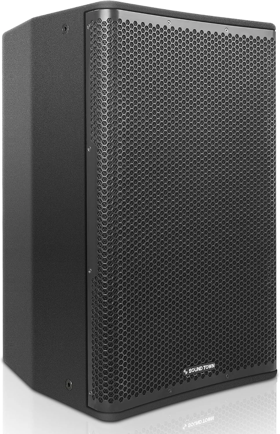 اسپیکر PA/DJ اکتیو 15 اینچی 1400 واتی سری Oberon مدل Sound Town با میکسر 2 کاناله و DSP داخلی، TWS بلوتوث، بدنه چوبی، مشکی (OBERON-115PW)