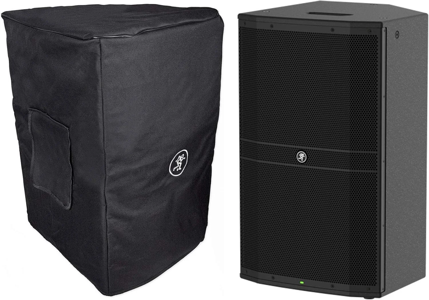بسته صوتی Audiosavings: اسپیکر اکتیو حرفه ای DJ PA مدل Mackie DRM215 با توان 1600 وات و اندازه 15 اینچ به همراه کاور محافظ اسپیکر Mackie DRM215 مناسب برای DRM215 + DRM215-P (شامل 2 قطعه)