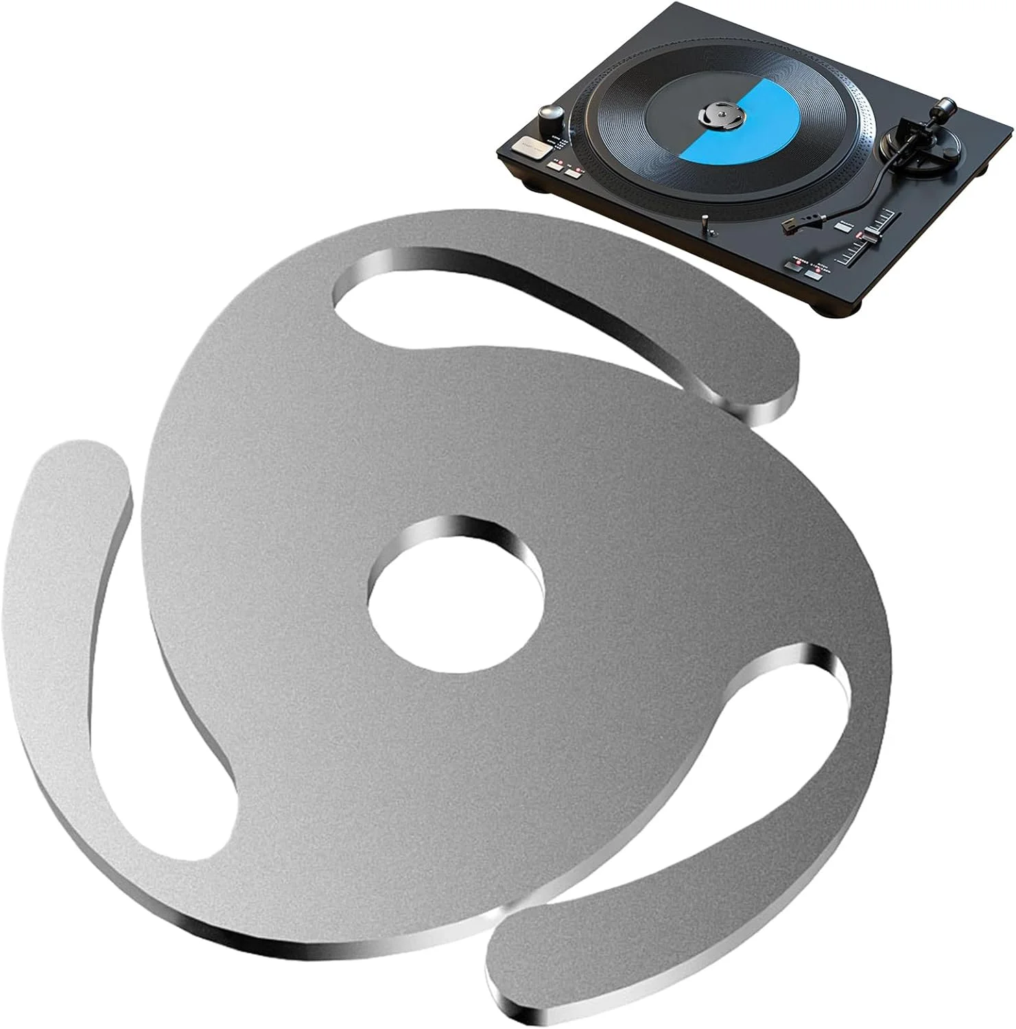 آداپتور صفحه گرامافون 45 دور در دقیقه، درج آلومینیومی سبک وزن و پایدار، درج آداپتور صفحه گرامافون | برای خانه، دی جی حرفه ای، کافه، دوستداران و علاقه مندان به موسیقی