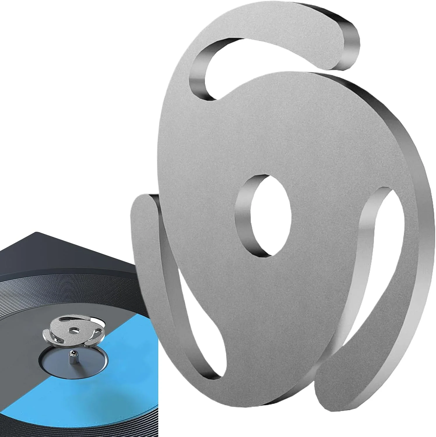 آداپتور 45 دور در دقیقه | درج آلومینیومی سبک وزن 45 دور در دقیقه | آداپتور صفحه گرامافون جامد - برای دوستداران و علاقه مندان به موسیقی خانگی، حرفه ای و کافه