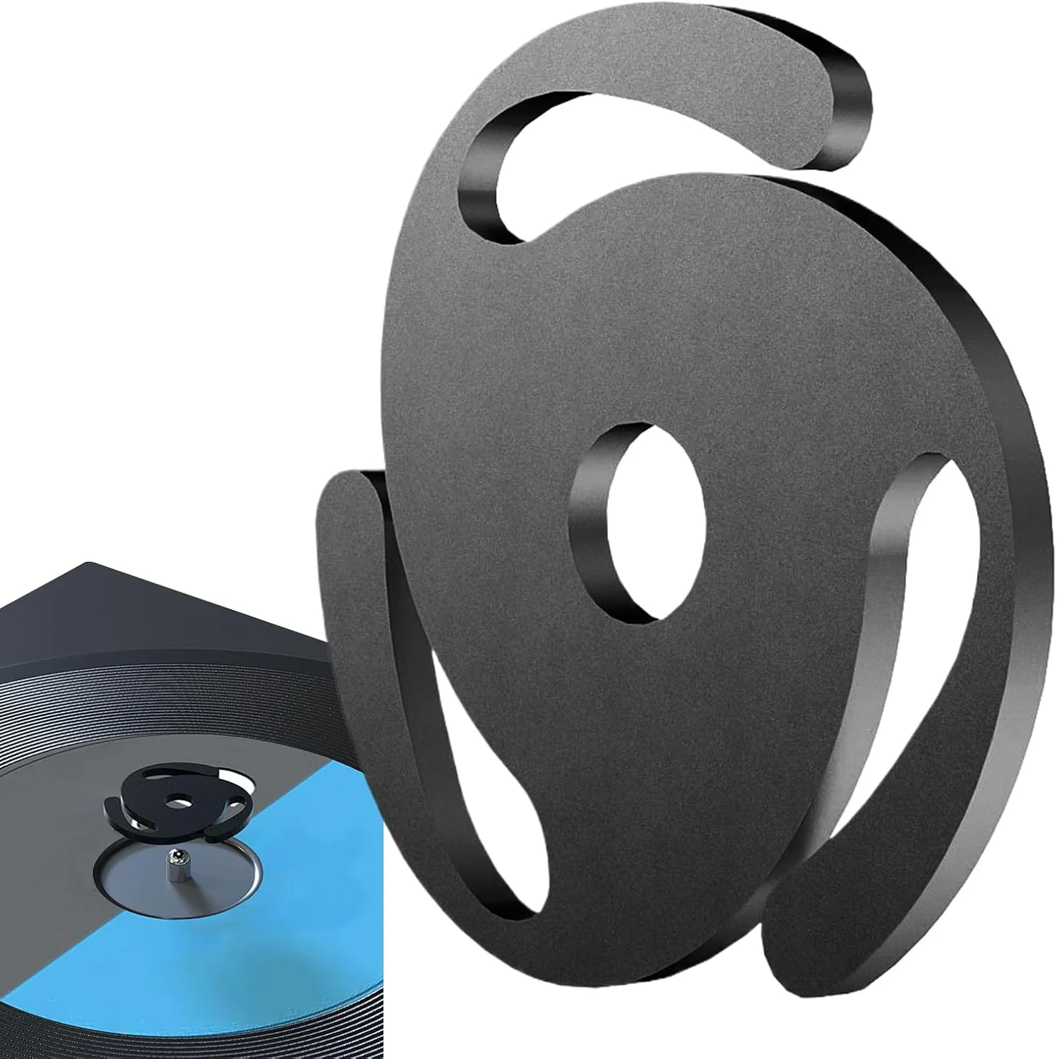 آداپتور صفحه گرامافون 45 دور در دقیقه، درج آلومینیومی چند منظوره و پایدار، آداپتور گنبدی جامد، برای علاقه مندان به موسیقی خانگی، دی جی حرفه ای و کافه