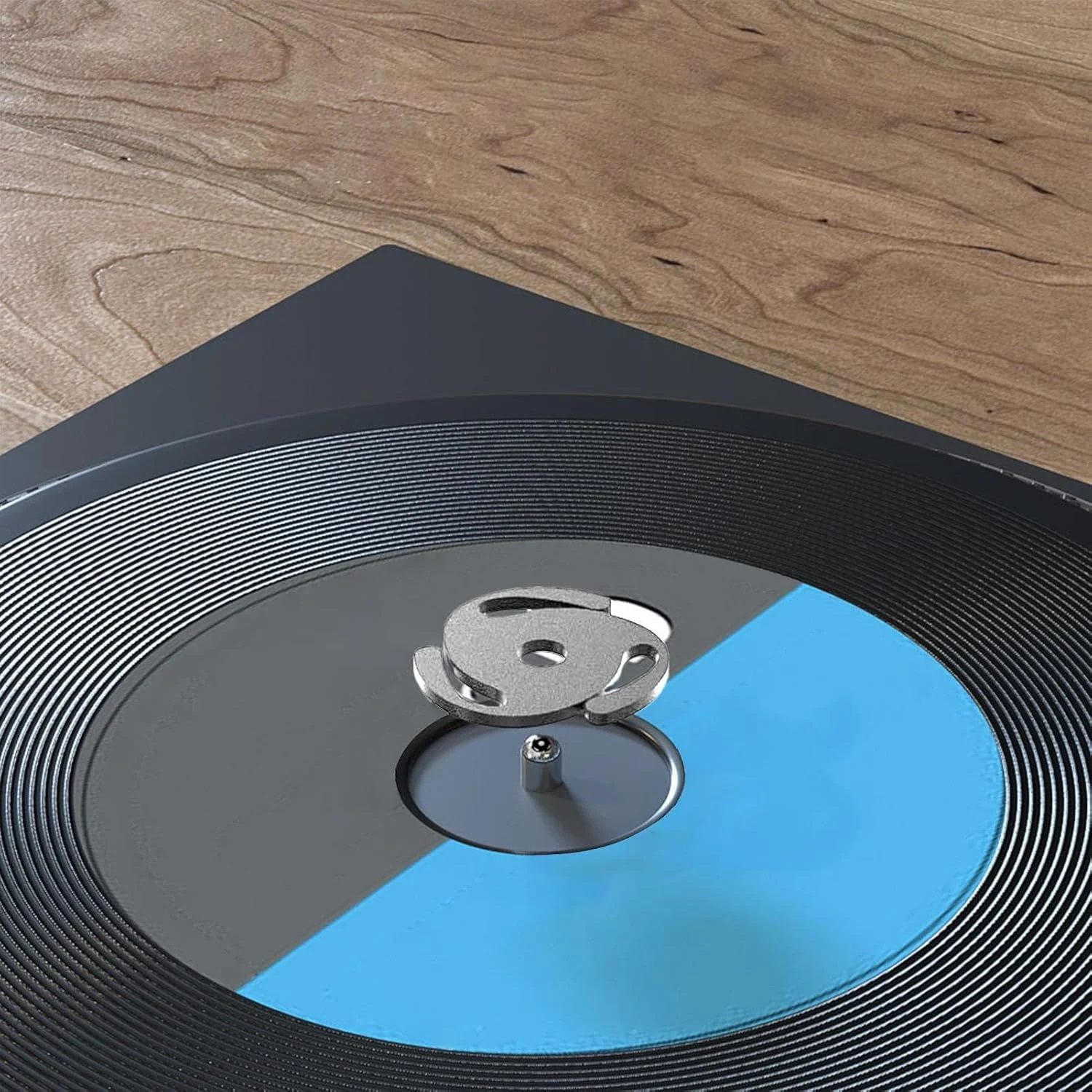 آداپتور 45 دور در دقیقه | درج آلومینیومی سبک وزن 45 دور در دقیقه | آداپتور صفحه گرامافون جامد - برای دوستداران و علاقه مندان به موسیقی خانگی، حرفه ای و کافه