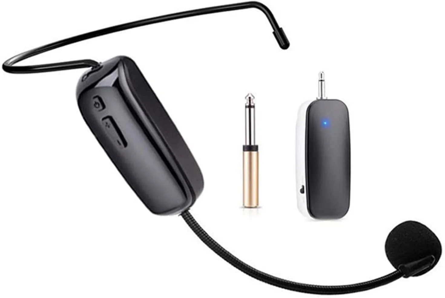 میکروفون بی‌سیم هدست، میکروفون بی‌سیم UHF هدست و دستی 2 در 1، برد 30 متری برای تقویت کننده صدا، بلندگوهای استیج، معلم، راهنمای تور، مربی تناسب اندام