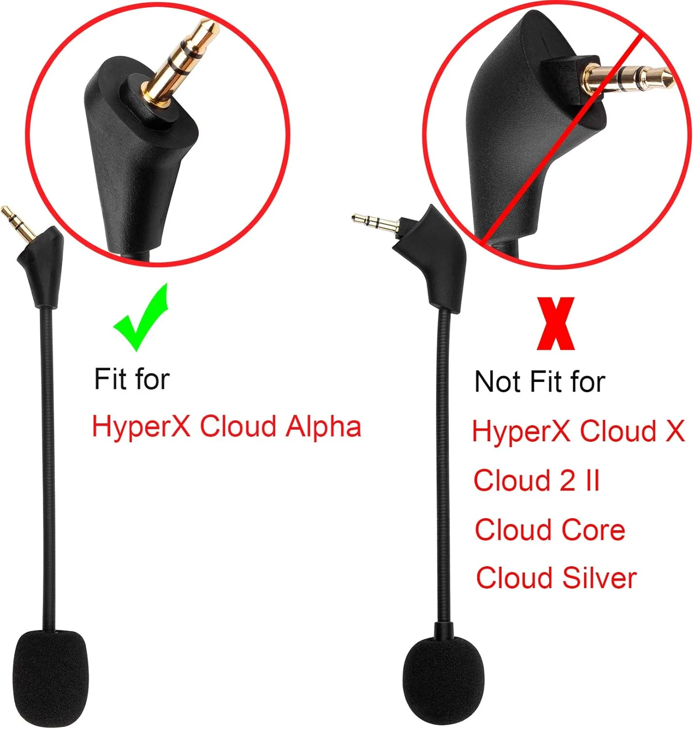 میکروفون جایگزین SMAYS برای هدست گیمینگ Kingston HyperX Cloud Alpha، میکروفون بوم هدفون 3.5 میلی متری