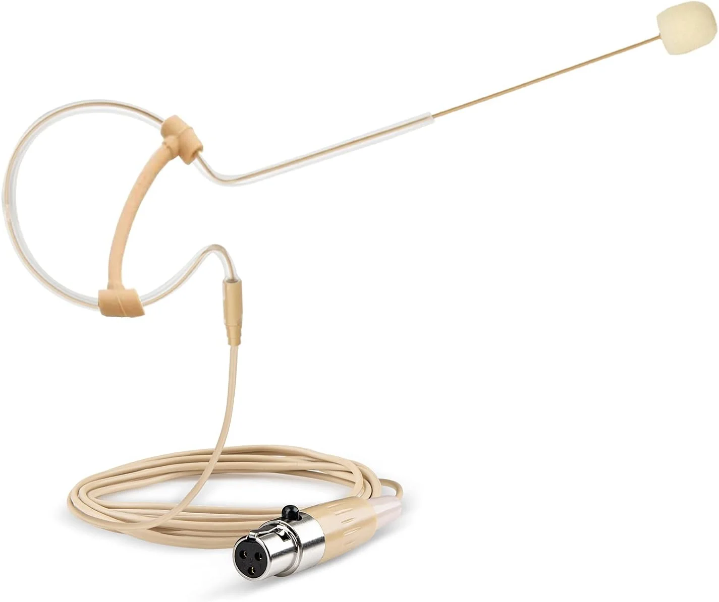 میکروفون هدست تک گوشی آویز خازنی برای سیستم بی سیم AKG، ایده آل برای آواز، کلیساها، اجرای صحنه - بژ