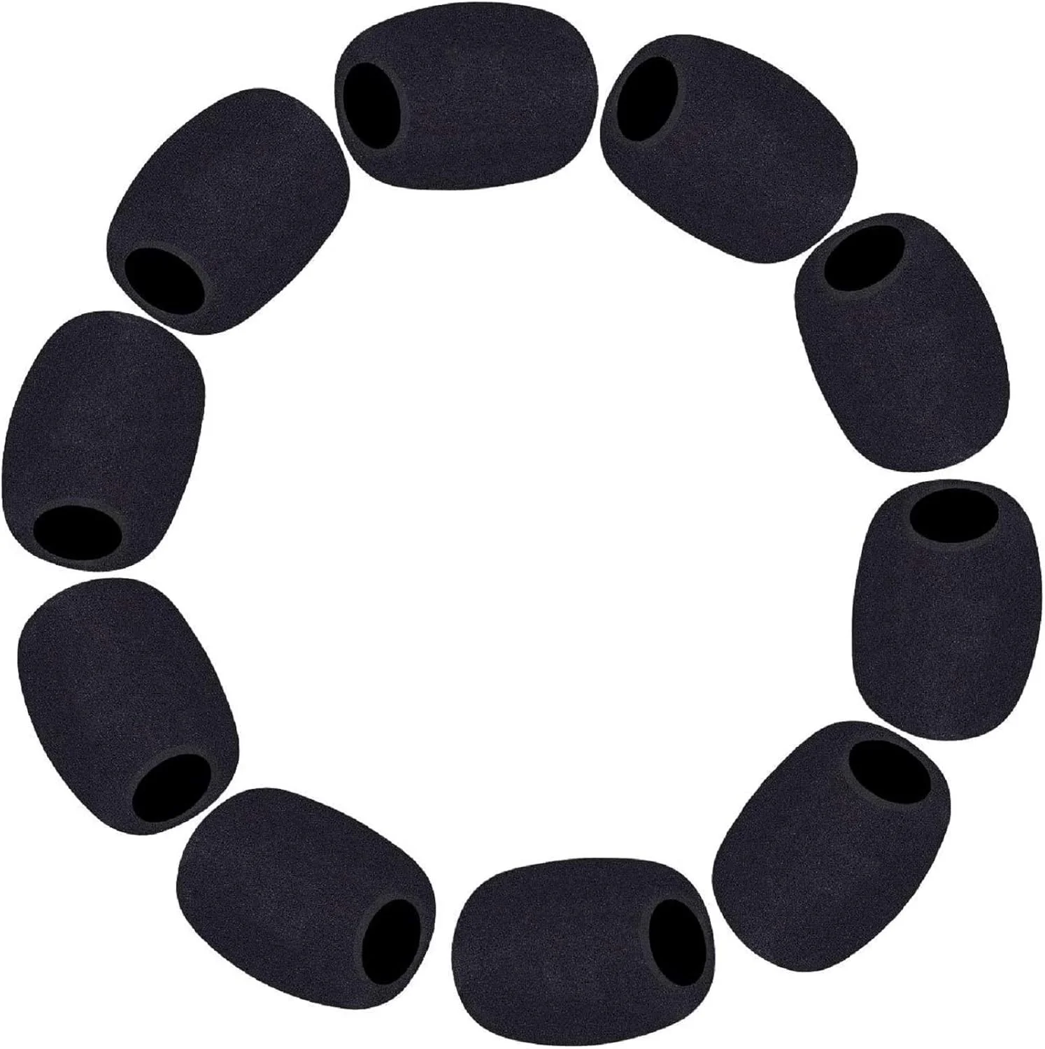 فیلتر میکروفون یقه ای Phinus بسته 10 عددی، فیلتر میکروفون هدست، روکش فوم میکروفون یقه ای برای انواع میکروفون هدست، جنس اسفنجی مقاوم، کاهش نویز، مشکی