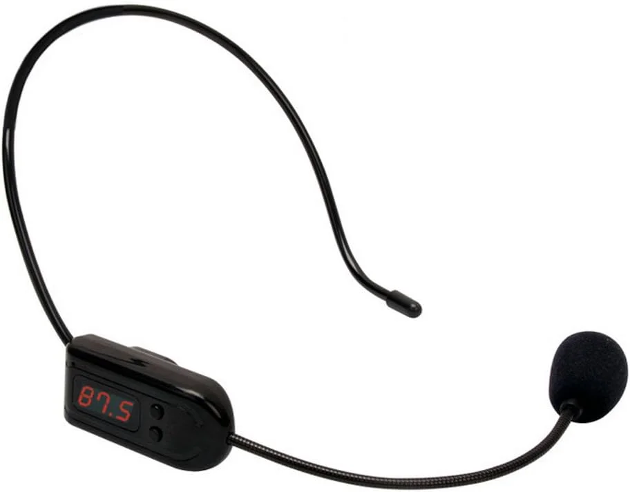 هدست میکروفون بی سیم FM تقویت کننده صدا 87 مگاهرتز-108 مگاهرتز میکروفون نمایشگر دیجیتال چند کاناله برای تدریس/راهنمای تور/تبلیغات فروش/جلسه