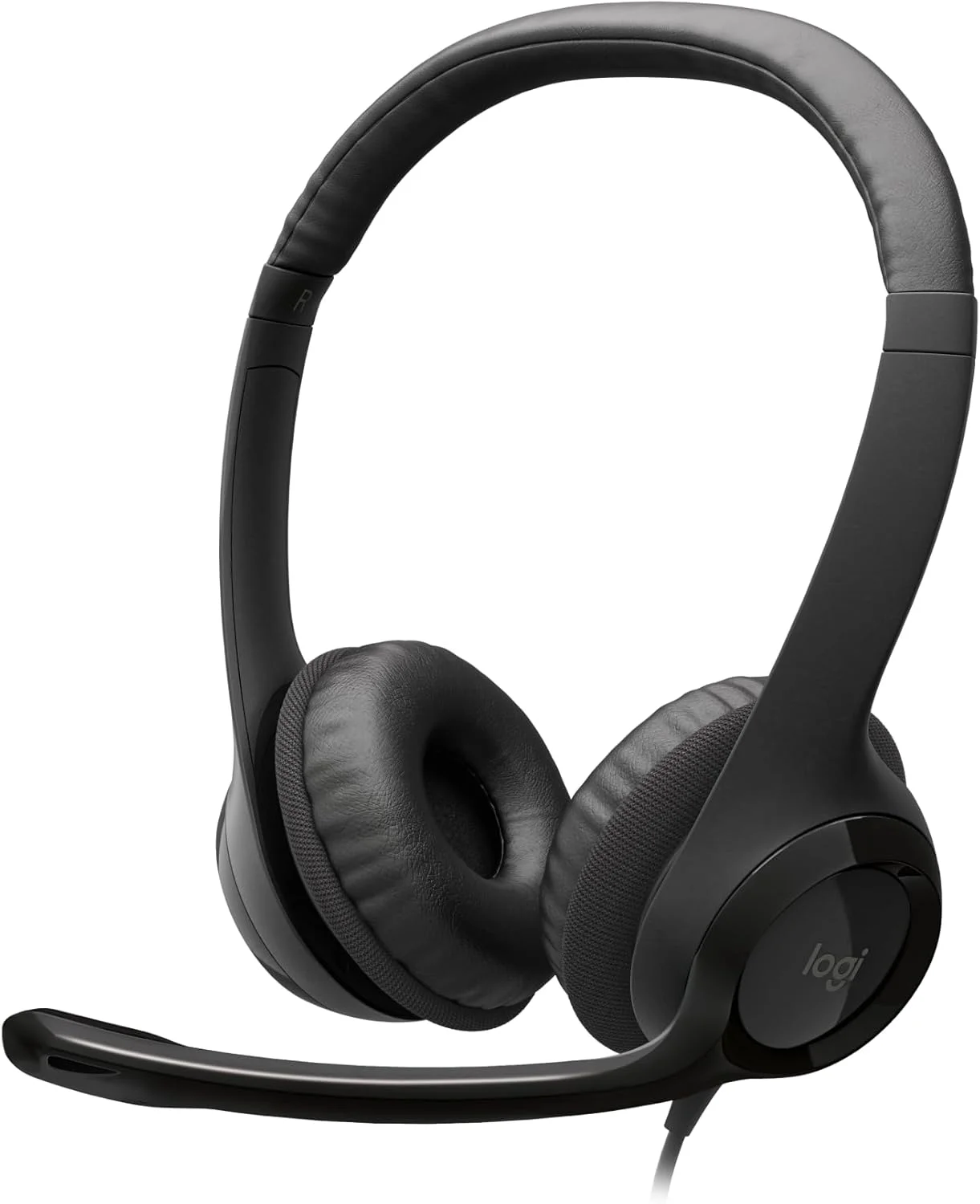 هدست سیمی لاجیتک H390 برای کامپیوتر/لپ تاپ، هدفون استریو با میکروفون حذف نویز، USB-A، کنترل های درون خطی، سازگار با کروم بوک - مشکی