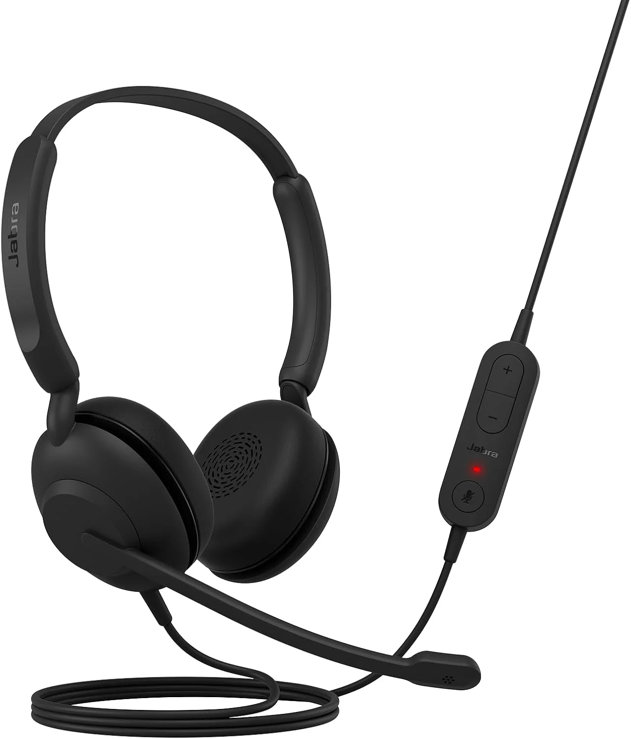 هدست سیمی جبرا Evolve 10 با میکروفون حذف نویز برای استفاده در کامپیوتر/لپ تاپ – نصب آسان USB-A – دارای گواهینامه TCO – طراحی سبک وزن – کنترل های صدا/تماس درون خطی برای جلسات آنلاین - مشکی