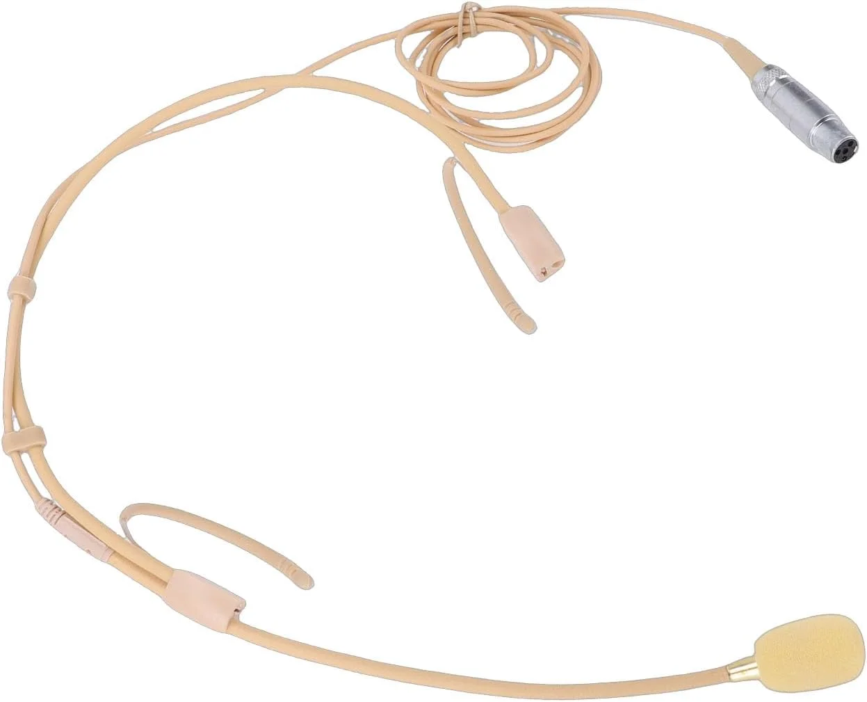 میکروفون هدست دو گوشه XLR Jectse، میکروفون کندانسور هندزفری با گیره گوشی و کابل XLR 4 پین و بادگیر، برای فرستنده کمربندی سیستم بی سیم