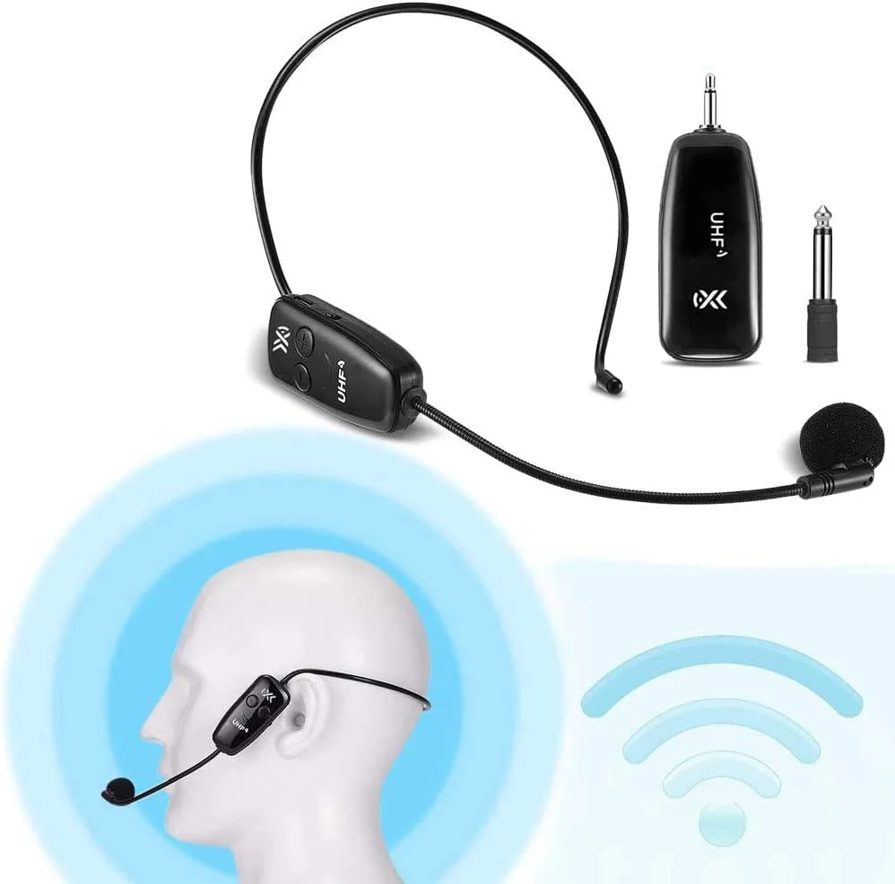 میکروفون های بی سیم دلفینو، سیستم میکروفون بی سیم هدست یقه ای Lavalier، مناسب برای تلفن هوشمند، لپ تاپ، کامپیوتر رومیزی، بلندگو، بلندگوی استیج، سخنرانی عمومی و تدریس