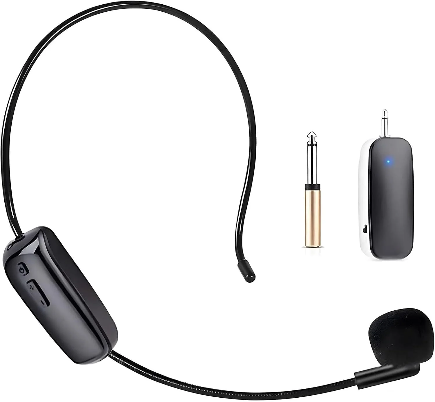 میکروفون بی‌سیم هدست، میکروفون حرفه‌ای UHF با برد 50 متری، رنگ مشکی برای معلمان، راهنمایان تور و سخنرانان، ایده‌آل برای کلاس درس و اجراهای صحنه‌ای