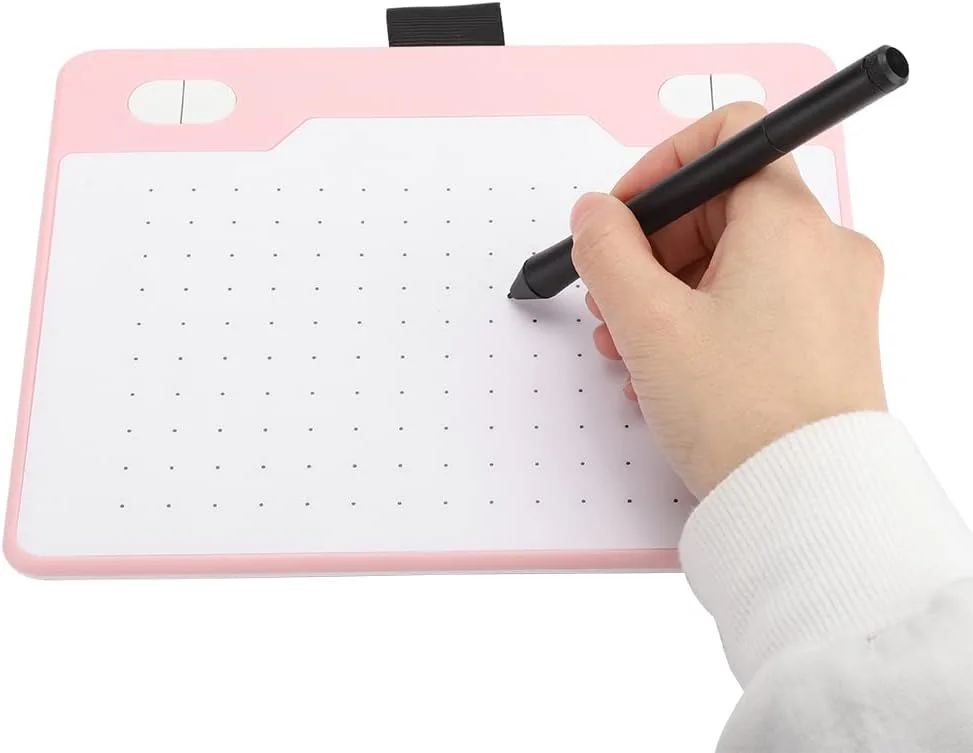 تبلت گرافیکی، تبلت طراحی، صفحه پد خوشنویسی قابل حمل، طراحی گرافیکی دیجیتال برای تلفن و کامپیوتر (صورتی)