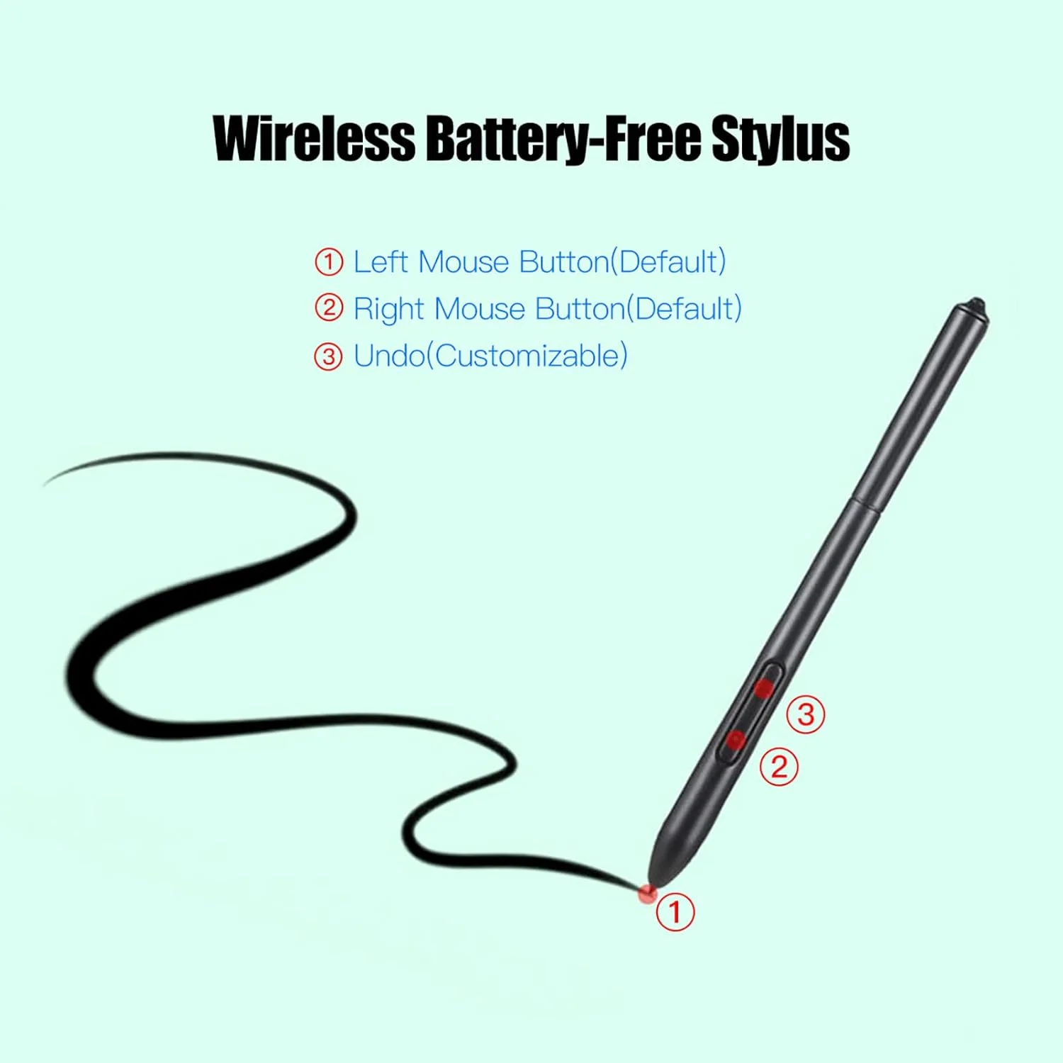 تبلت گرافیکی دیجیتال، تبلت طراحی حرفه ای 10x6 اینچی با 8192 سطح فشار، 12 کلید میانبر، رزولوشن 5080LPI، برای اتصال به کامپیوتر، لپ تاپ، تلفن هوشمند (پکیج 3)