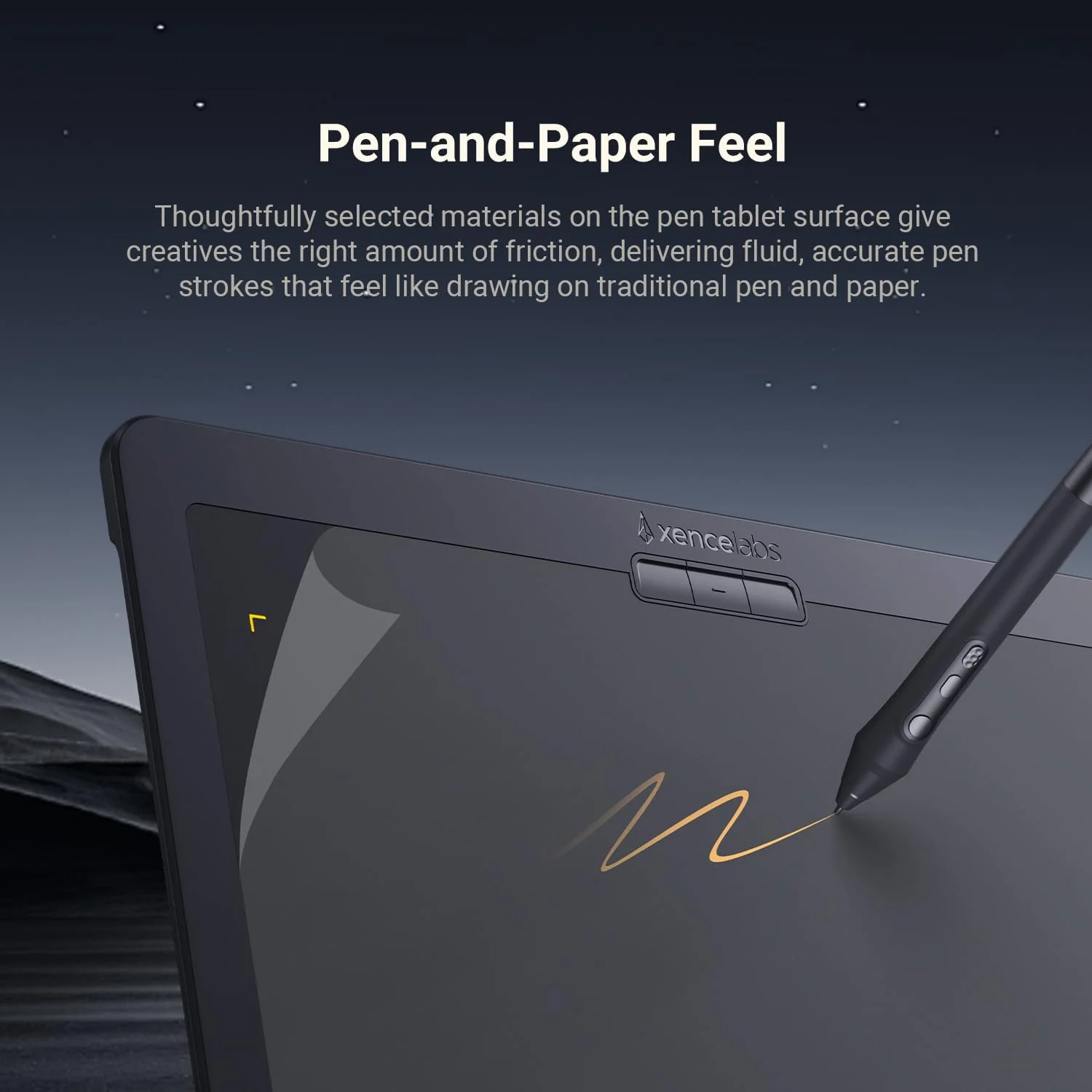 قلم نوری متوسط XENCELABS، تبلت طراحی بی‌سیم با 2 قلم دیجیتال بدون نیاز به باتری، قلم با پشتیبانی از Tilt و 8192 سطح حساسیت به فشار، پد طراحی قابل حمل 12 اینچی برای Win/ Mac/ Linux