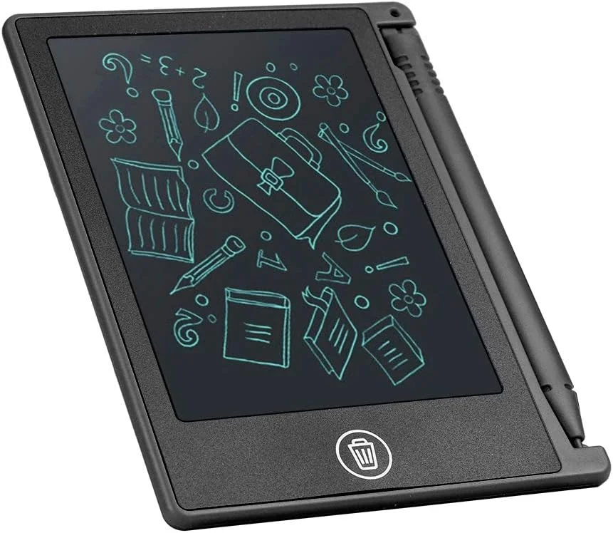 تبلت نوشتاری ال سی دی 4.5 اینچی، تبلت گرافیکی چند منظوره، پد نوشتاری، تخته طراحی، تخته یادداشت دست نویس برای کودکان، بزرگسالان، خانه، مدرسه، دفتر (مشکی)