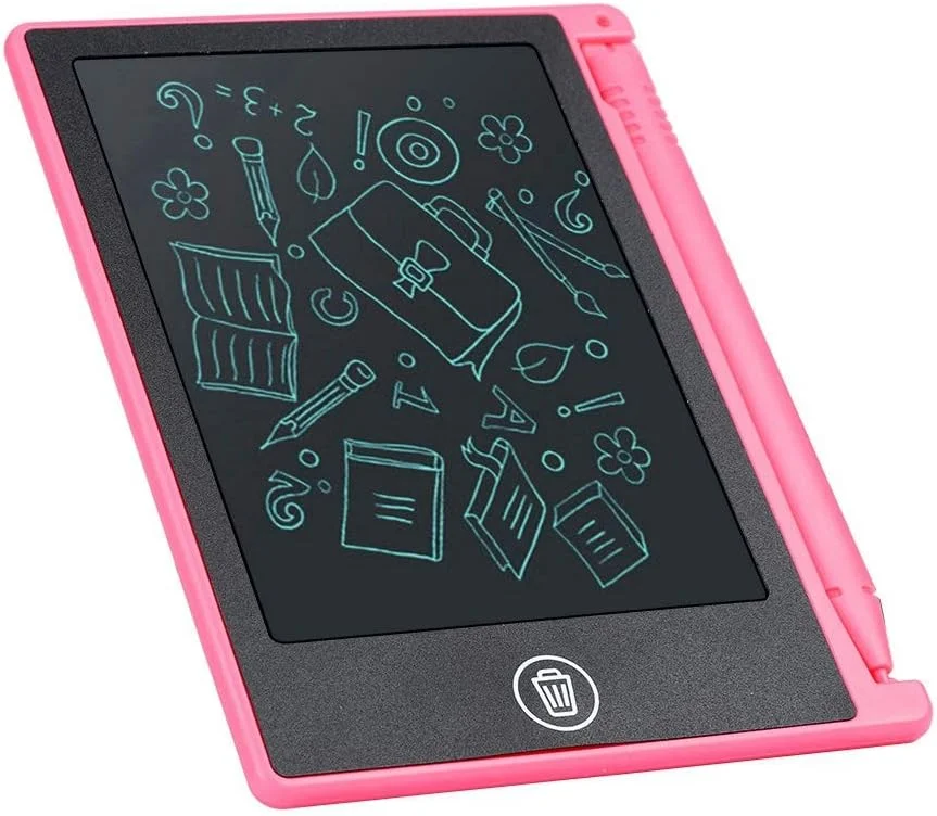 تبلت نوشتاری LCD 4.5 اینچی، تبلت گرافیکی چند منظوره، پد نوشتاری، تخته طراحی، تخته یادداشت پیام برای کودکان، بزرگسالان، خانه، مدرسه، دفتر (قرمز)