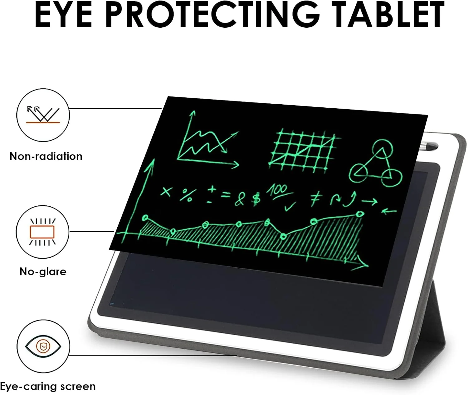 تبلت نوشتاری LCD 10 اینچی، تخته طراحی الکترونیکی، تبلت گرافیکی با کیف چرمی مصنوعی، تخته دستنویس برای یادداشتبرداری، جلسات کاری و یادداشتهای روزانه (مشکی) تبلت نوشتاری LCD 10 اینچی، تخته طراحی الکترونیکی، تبلت گرافیکی با کیف چرمی مصنوعی، تخته دستنویس برای یادداشتبرداری، جلسات کاری و یادداشتهای روزانه (مشکی)