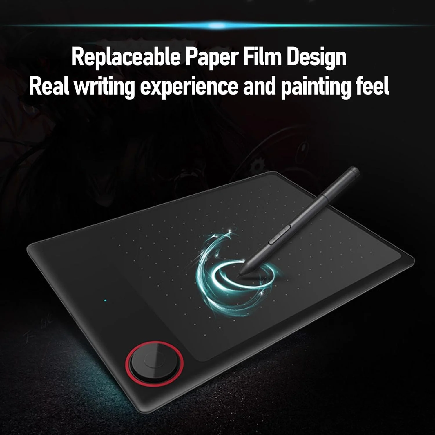 تبلت طراحی گرافیکی، 10 در 6 اینچ، تبلت هنری دیجیتال بزرگ با قلم پسیو با 8192 سطح فشار، کلیدهای میانبر قابل تنظیم، تبلت گرافیکی برای نقاشی و خلق آثار هنری