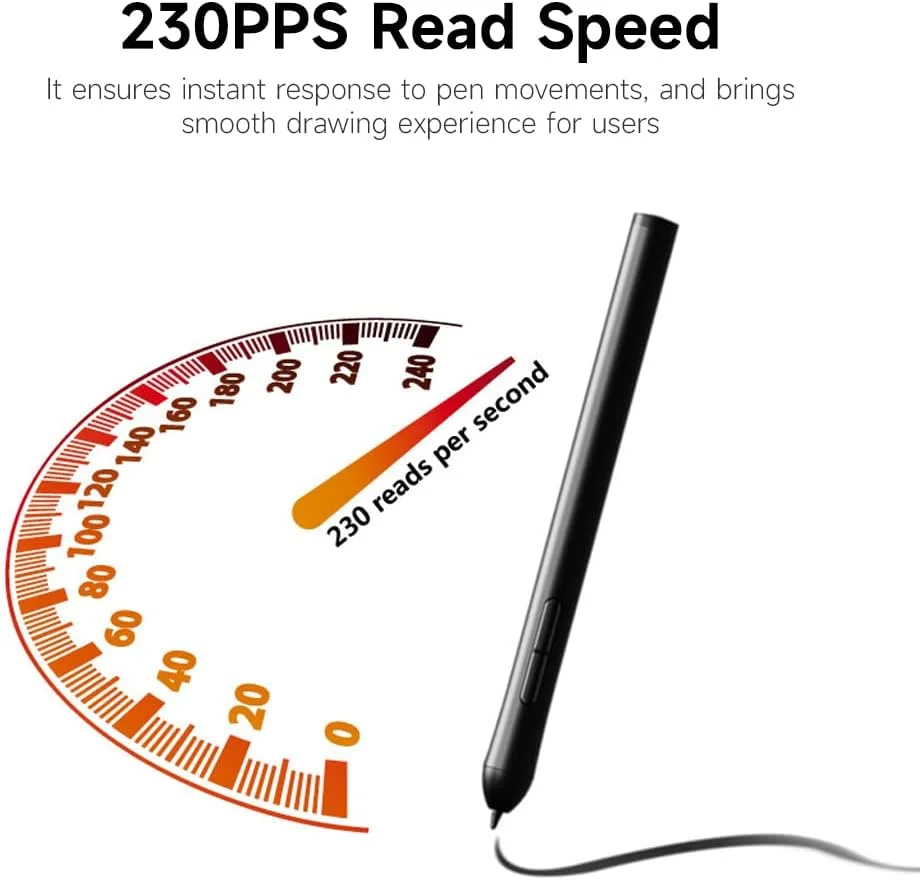 تبلت طراحی گرافیکی WP9622NB با 8192 سطح حساسیت فشار، رزولوشن 5080LPI، سرعت خواندن 230PPS، اتصال 2.4G/BT، تبلت گرافیکی هوشمند
