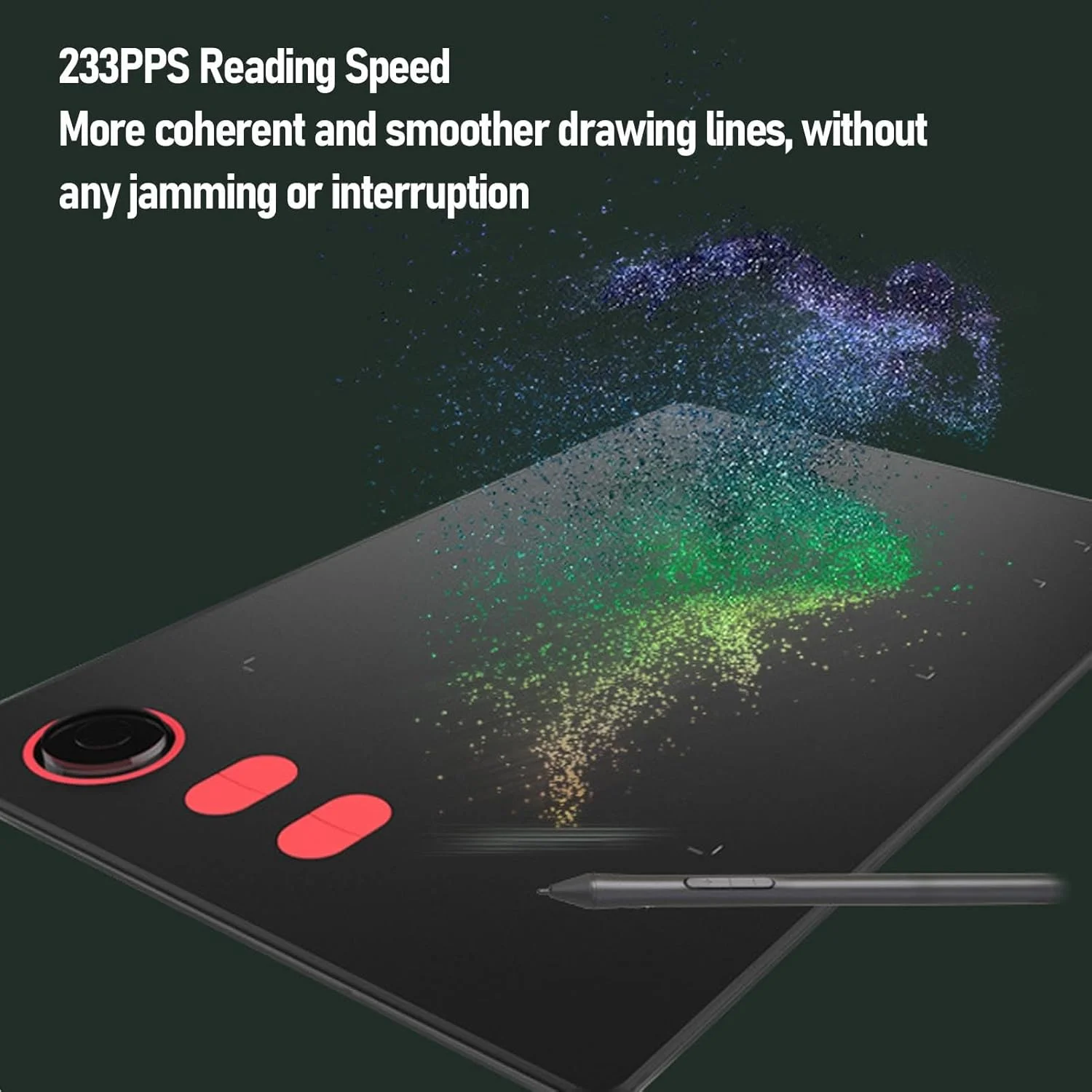 تبلت طراحی گرافیکی، تبلت هنری دیجیتال بزرگ 10 در 6 اینچ با قلم غیرفعال با 8192 سطح فشار، 4 کلید میانبر قابل تنظیم، تبلت گرافیکی برای نقاشی و خلق آثار هنری