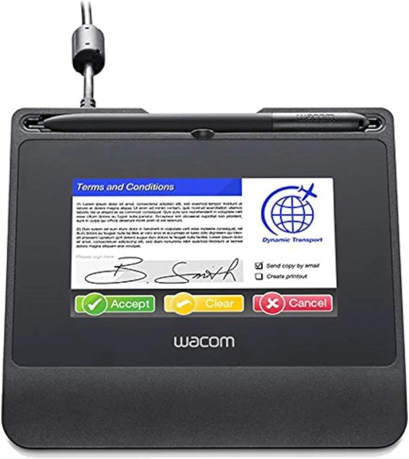 تبلت امضای Wacom STU540 با صفحه نمایش رنگی LCD تبلت امضای Wacom STU540 با صفحه نمایش رنگی LCD
