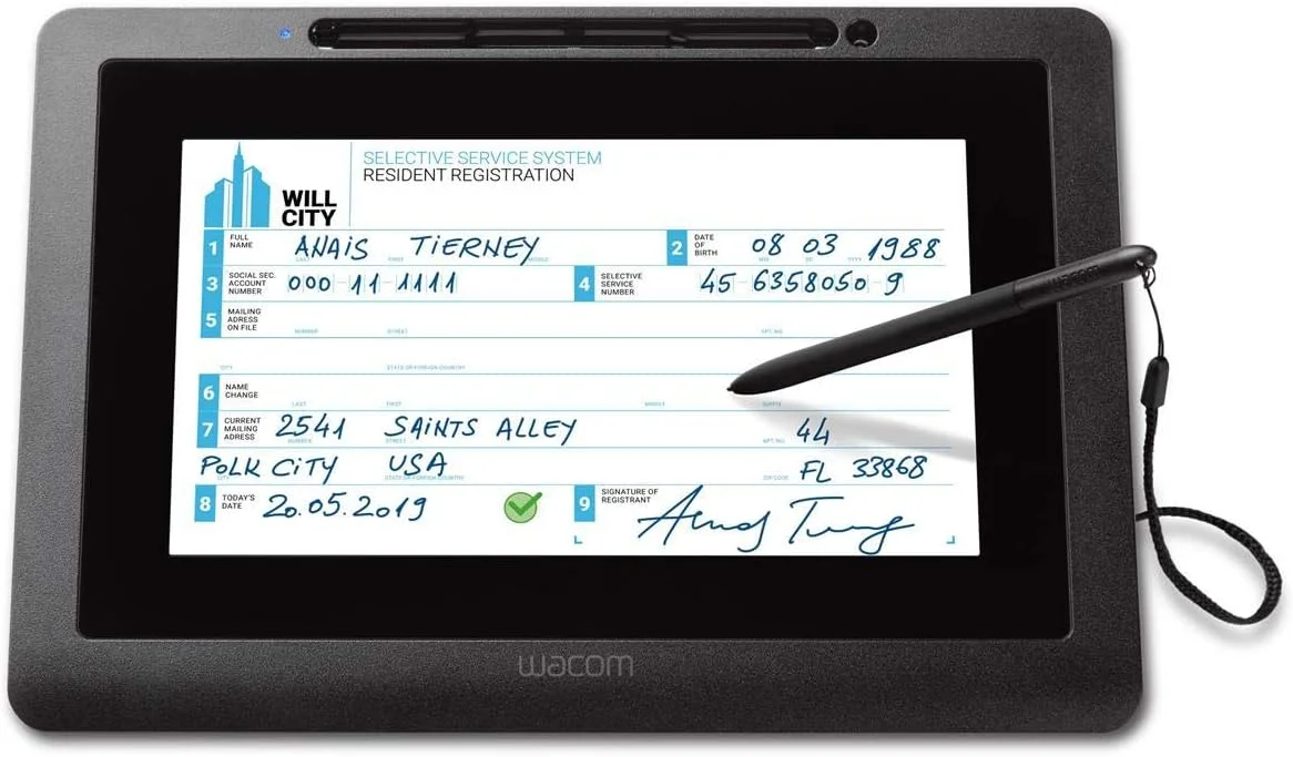 نمایشگر قلم تعاملی 10.1 اینچی وکام DTU-1031AX با قلم بدون باتری و نسخه رایگان نرم افزار Sign Pro PDF (استاندارد) | مشکی | DTU-1031AX