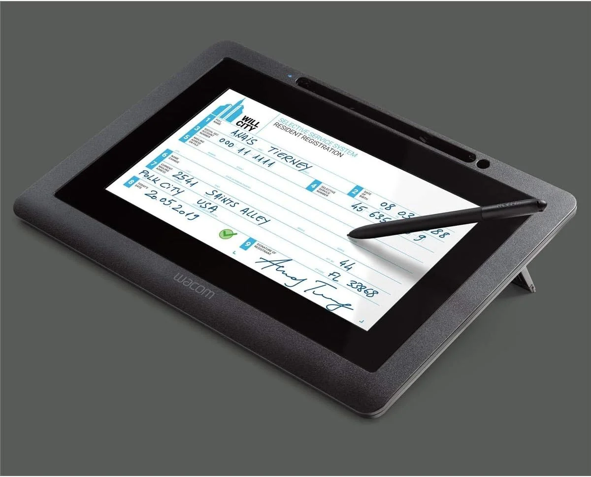 نمایشگر قلم تعاملی 10.1 اینچی وکام DTU-1031AX با قلم بدون باتری و نسخه رایگان نرم افزار Sign Pro PDF (استاندارد) | مشکی | DTU-1031AX