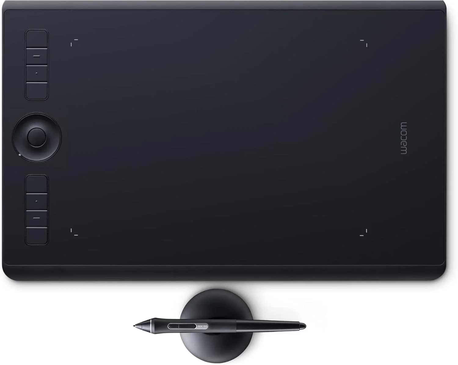 تبلت طراحی گرافیکی متوسط Wacom Intuos Pro با بلوتوث، 8 کلید میانبر قابل تنظیم، قلم Pro Pen 2 با 8192 سطح حساسیت به فشار، سازگار با سیستم عامل های مک و ویندوز، مشکی