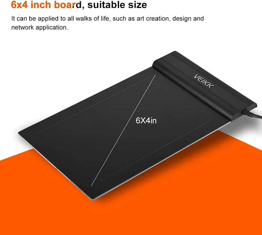 تبلت دیجیتال 5080LPI برای ویندوز/OS، تبلت طراحی گرافیکی 6x4 اینچی Type-c بدون تاخیر با پد ضد لغزش چهارگانه برای خلق/طراحی هنری