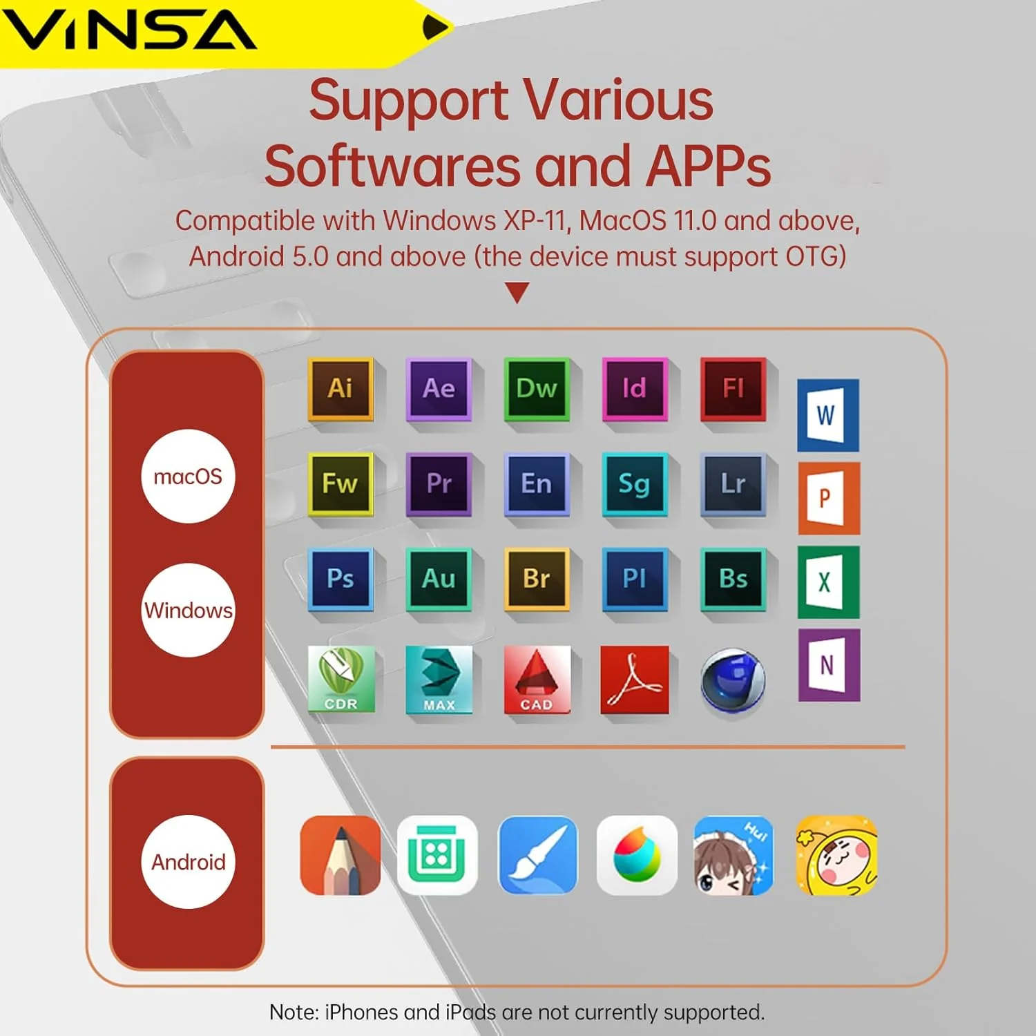 تبلت گرافیکی ViaGasaFamido T605، تبلت طراحی فوق العاده نازک با 8192 سطح فشار، قلم بدون نیاز به باتری، کلیدهای قابل تنظیم برای هنرمندان و طراحان (1) تبلت گرافیکی ViaGasaFamido T605، تبلت طراحی فوق العاده نازک با 8192 سطح فشار، قلم بدون نیاز به باتری، کلیدهای قابل تنظیم برای هنرمندان و طراحان (1)