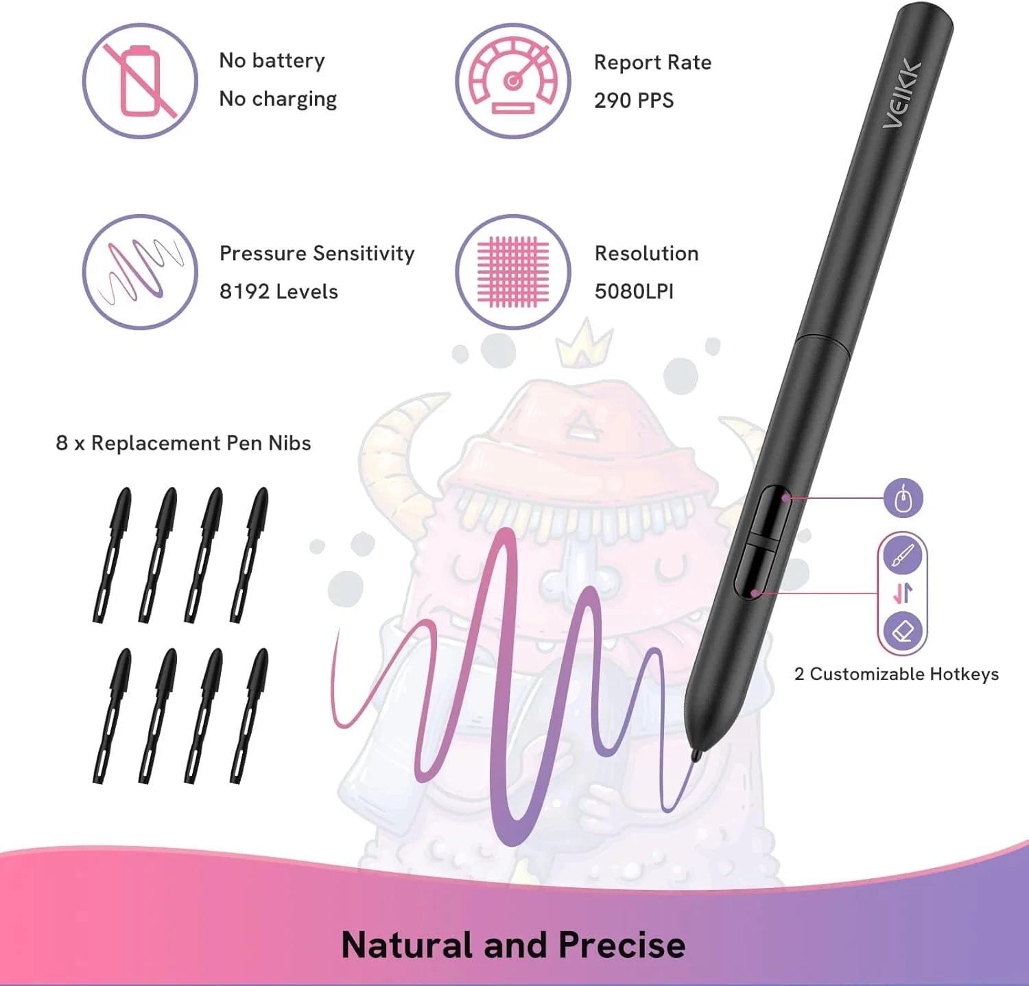 تبلت طراحی گرافیکی VEIKK OSU! S640 V2 تبلت قلمی فوق العاده نازک 6x4 اینچ با قلم غیرفعال بدون نیاز به باتری و 8192 سطح فشار تبلت طراحی گرافیکی VEIKK OSU! S640 V2 تبلت قلمی فوق العاده نازک 6x4 اینچ با قلم غیرفعال بدون نیاز به باتری و 8192 سطح فشار