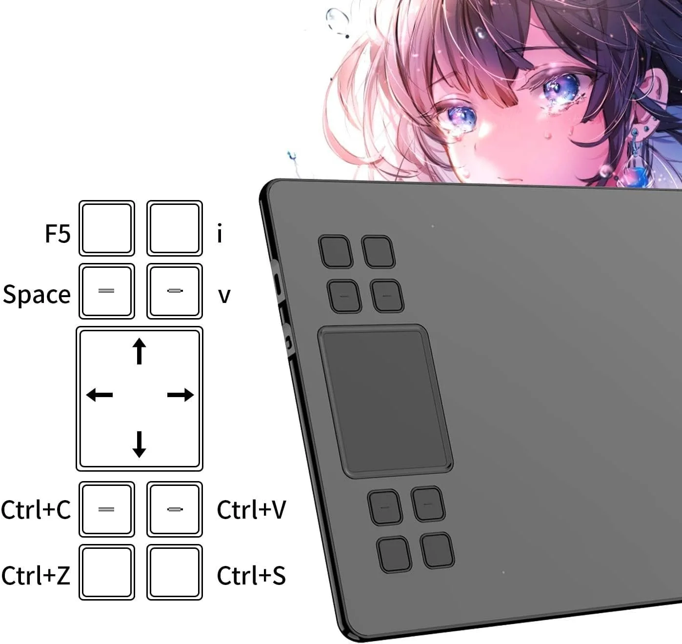 تبلت طراحی گرافیکی VEIKK A50 با 8192 سطح حساسیت فشار (قلم پسیو بدون نیاز به باتری)