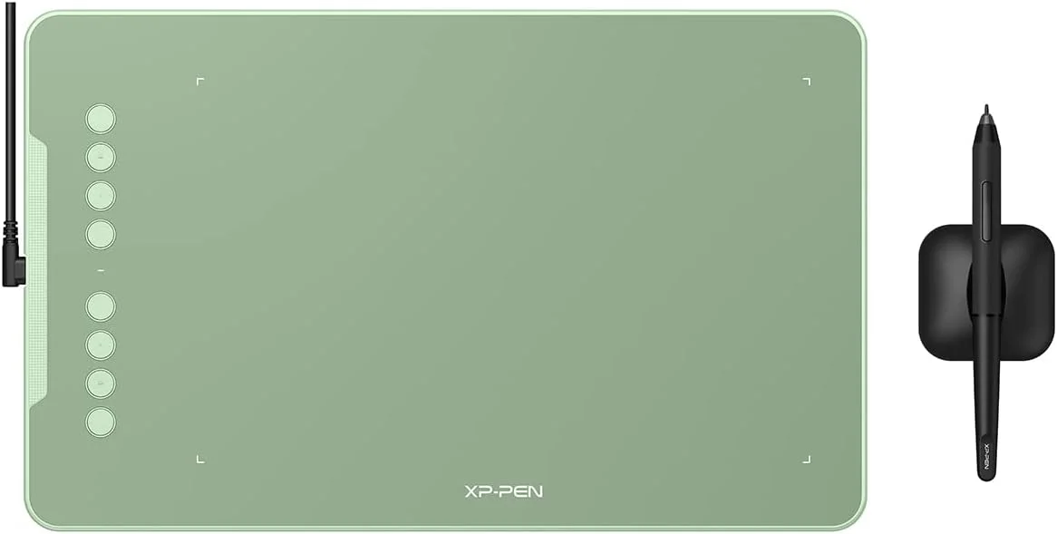 قلم نوری XPPen مدل Deco 01 V3 با قلم بدون نیاز به باتری و 16384 سطح فشار، تبلت گرافیکی 10x6 اینچ OSU، 8 کلید میانبر برای هنر دیجیتال، آموزش، بازی، پد طراحی برای Chrome، PC، Mac، Android