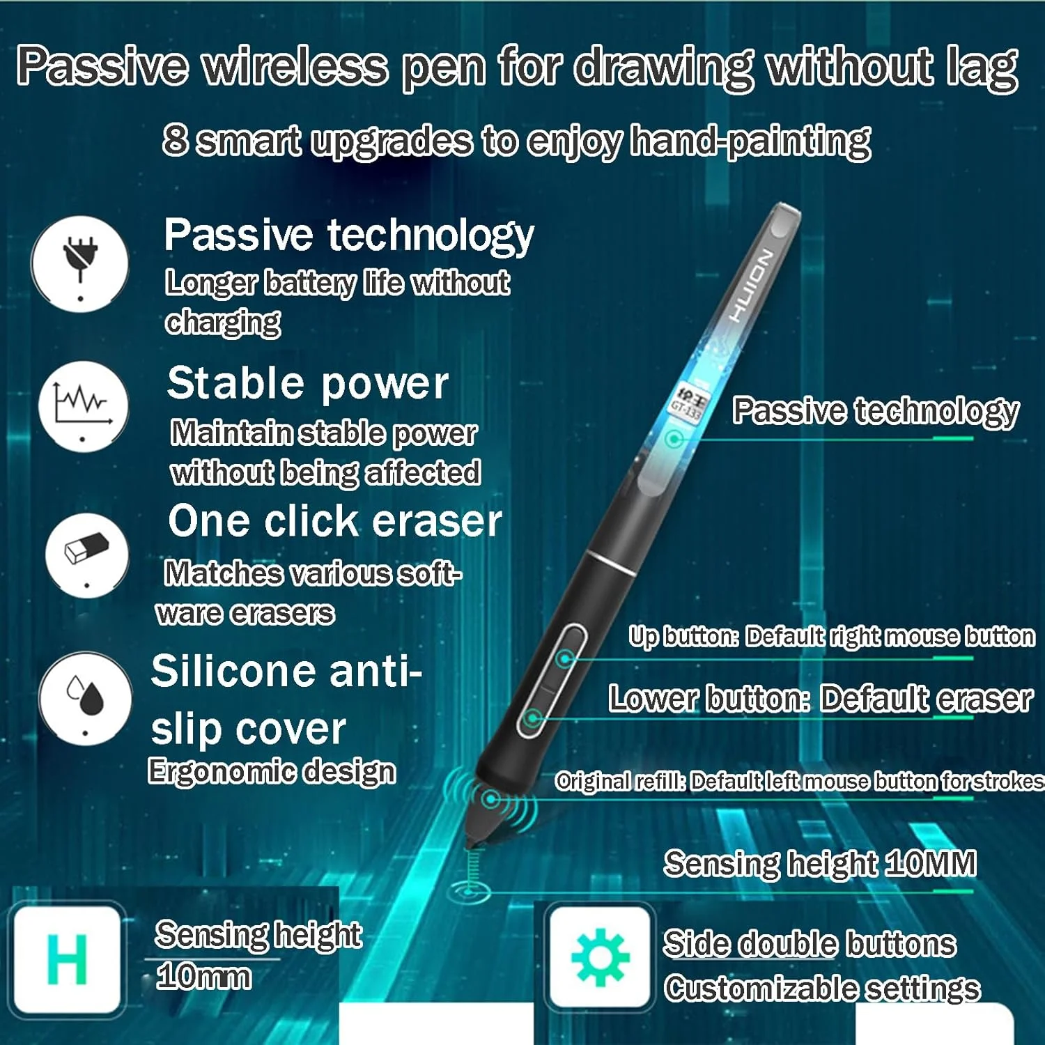 تبلت گرافیکی 11.6 اینچی با صفحه نمایش، لمینت کامل، پشتیبانی از عملکرد شیب ±60 درجه، زاویه دید 178 درجه، با پایه قابل تنظیم، قلم بدون نیاز به باتری، برای کار از خانه/آموزش از راه دور، A