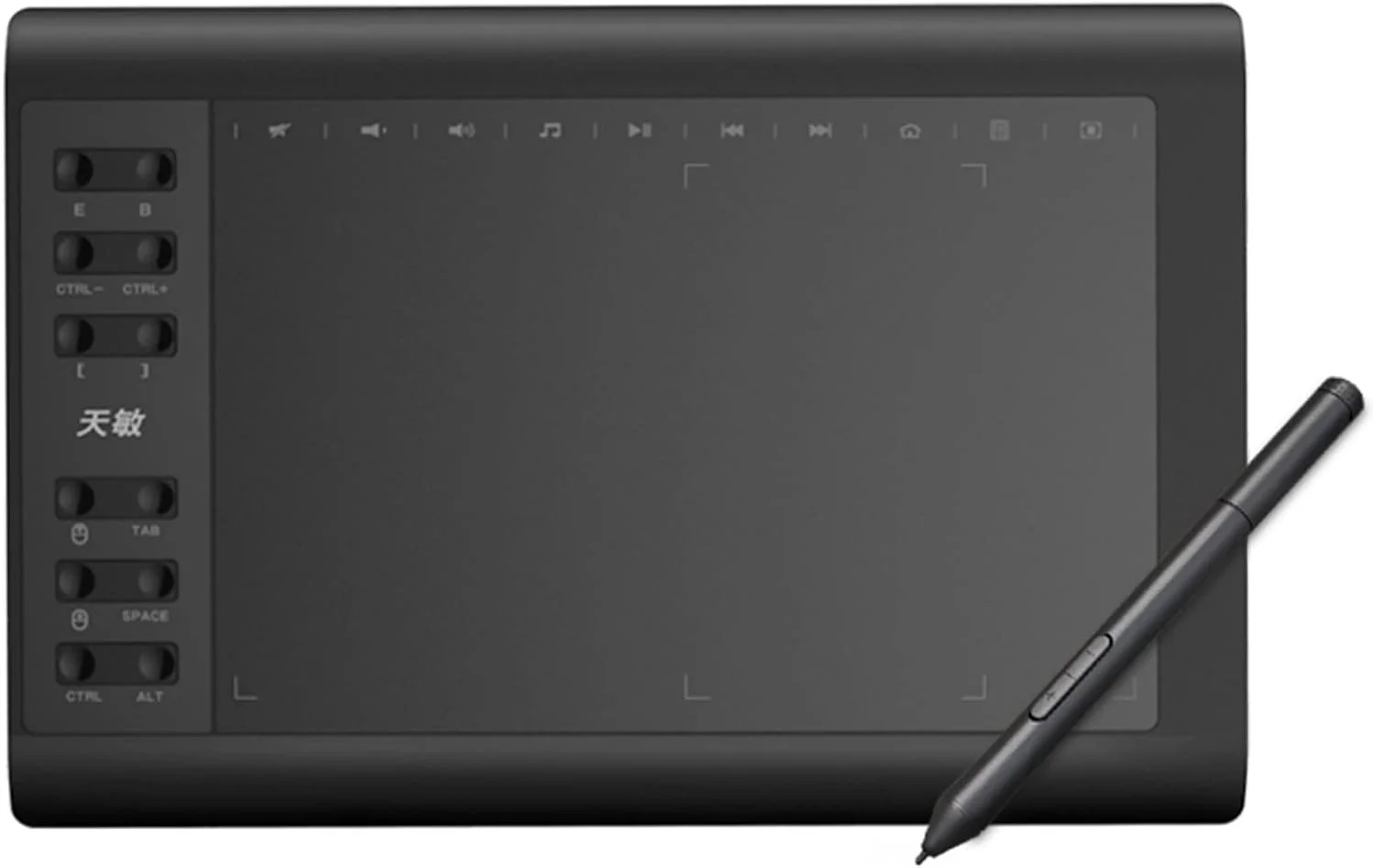 تبلت طراحی دیجیتال SUNNEEN G10، سایز 10 در 6 اینچ، فوق سبک، مناسب طراحی و اسکچ، به همراه قلم بدون نیاز به باتری، 8 نوک قلم، 8192 سطح فشار، 10 کلید میانبر، سازگار با ویندوز و اندروید