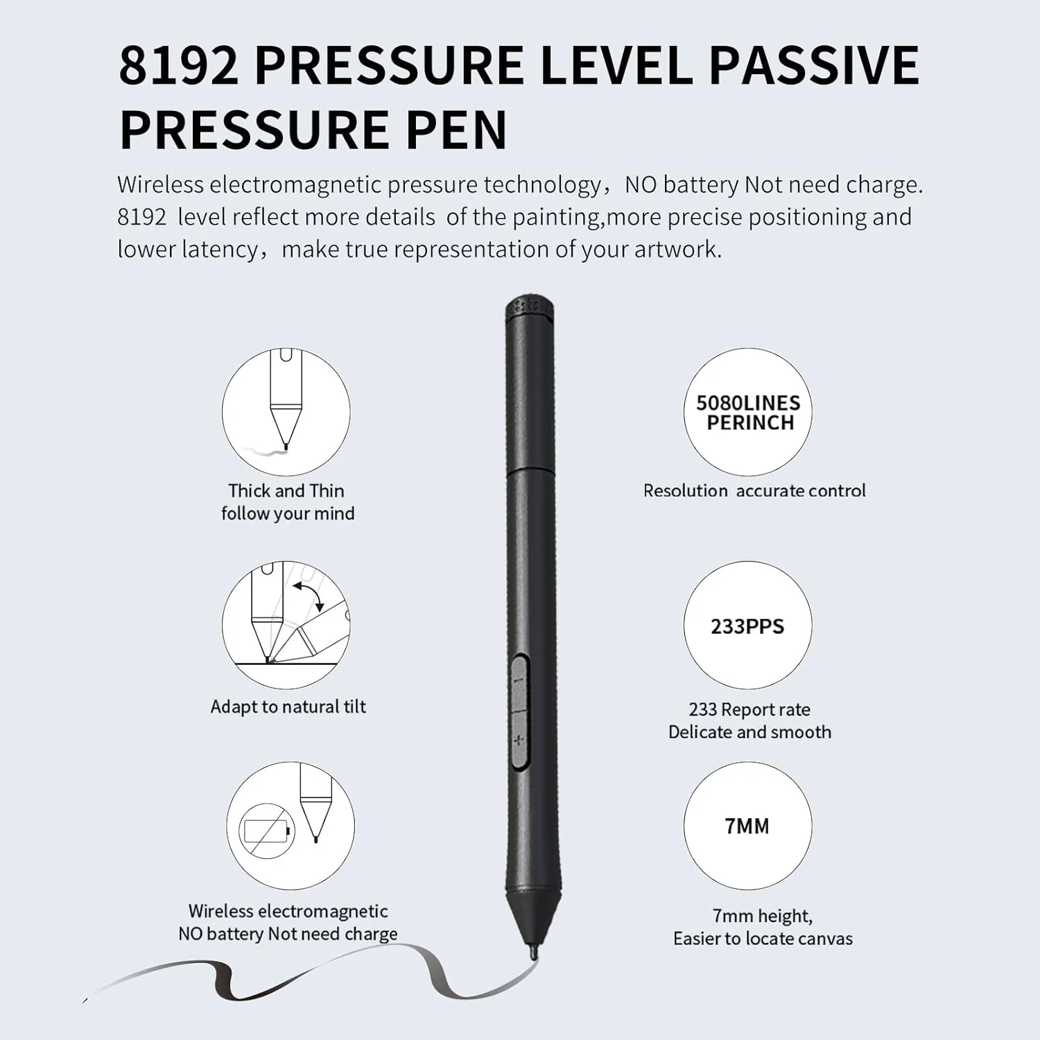 تبلت طراحی دیجیتال SUNNEEN G10، سایز 10 در 6 اینچ، فوق سبک، مناسب طراحی و اسکچ، به همراه قلم بدون نیاز به باتری، 8 نوک قلم، 8192 سطح فشار، 10 کلید میانبر، سازگار با ویندوز و اندروید