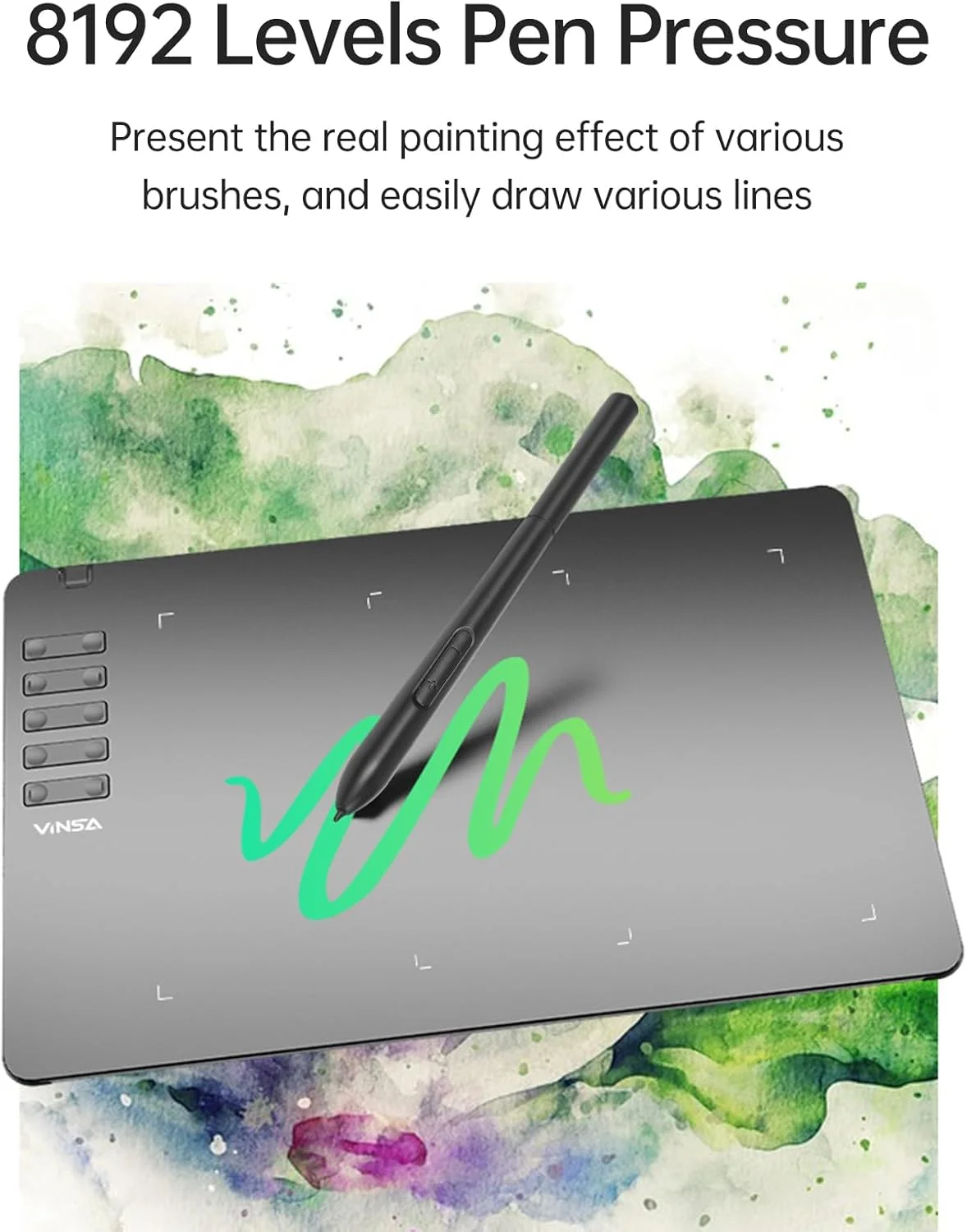 تبلت گرافیکی T605، تبلت طراحی با قلم بدون نیاز به باتری، 8192 سطح فشار، برای هنرمندان و طراحان (1) تبلت گرافیکی T605، تبلت طراحی با قلم بدون نیاز به باتری، 8192 سطح فشار، برای هنرمندان و طراحان (1)