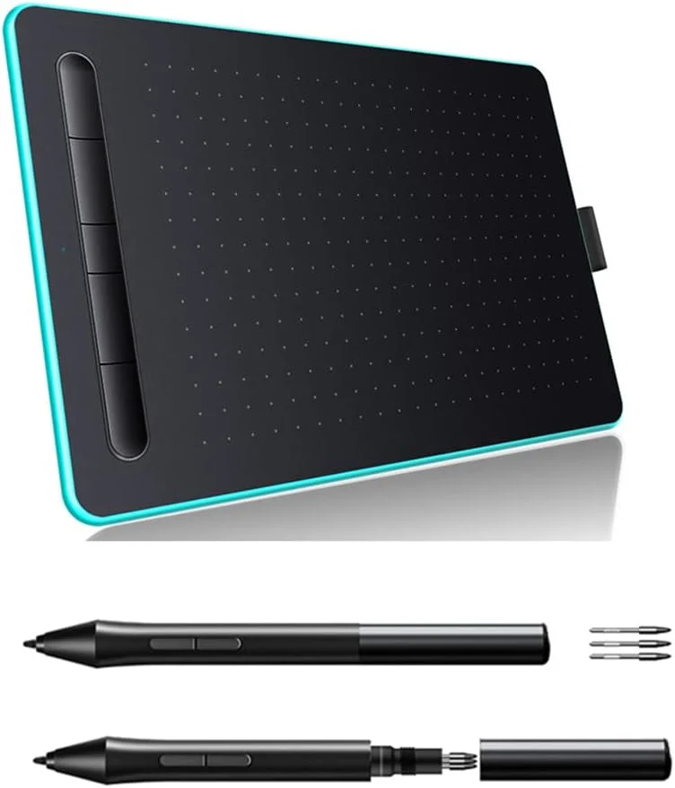 تبلت طراحی گرافیکی WP9620N با 8192 سطح حساسیت فشار، رزولوشن 5080LPI، سرعت خواندن 230PPS، قلم بدون باتری، 5 کلید میانبر قابل تنظیم، القای الکترومغناطیسی فعال، سازگار با ویندوز و مک