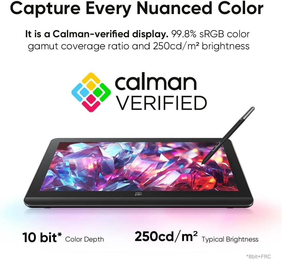 نمایشگر 19 اینچی XP-PEN Artist Pro 19 (Gen 2) با رزولوشن 4K، دارای تاییدیه Calman، دو قلم فوق‌العاده حساس 16K، نمایشگر کاملاً لمینت شده، بدون شکاف بصری، ضد انعکاس، ضد اثر انگشت
