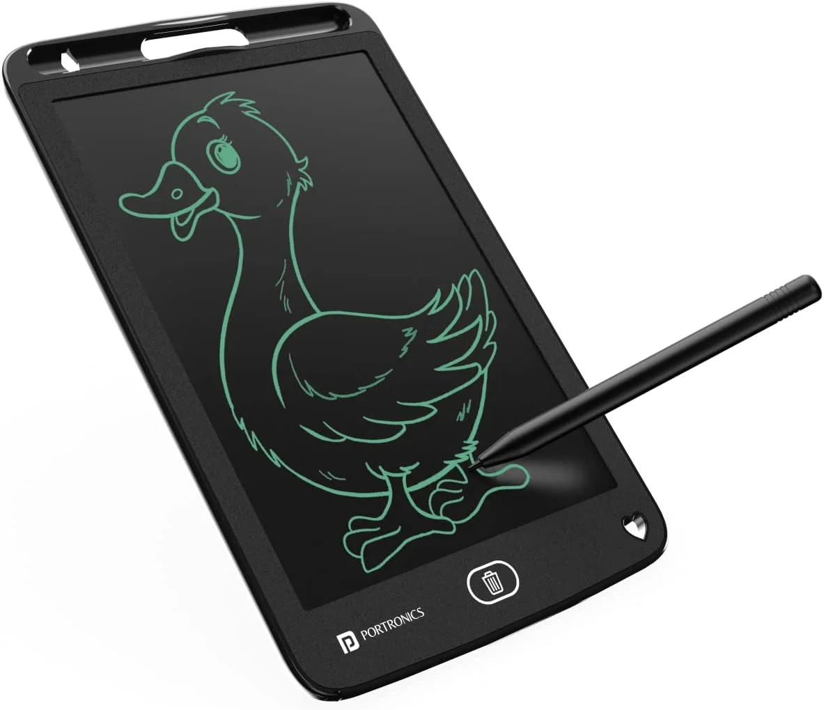 تخته نوشتن LCD قابل بازنویسی پورتronics Ruffpad 8.5E با صفحه نمایش 21.5 سانتی متر (8.5 اینچ) برای طراحی، خلاقیت های اولیه کودک خود را از طریق برنامه Ruffpad در تلفن هوشمند خود به اشتراک بگذارید (مشکی)