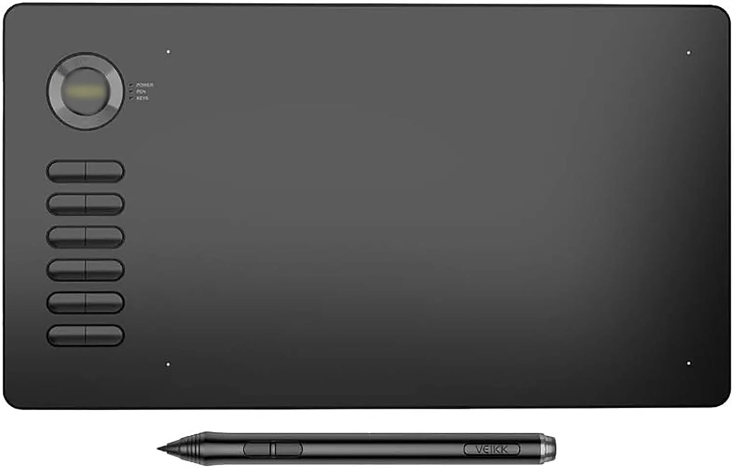 تبلت طراحی گرافیکی T15، تبلت طراحی دیجیتال 10x6 اینچ با 8192 سطح حساسیت، دکمه مشکی 5080 LPI