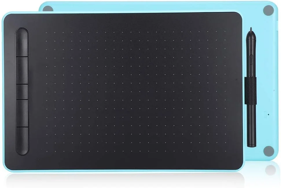 تبلت گرافیکی OUKA، برد گرافیکی بلوتوثی قابل حمل آبی، چند منظوره دانشجویی با 5 کلید میانبر، پشتیبانی از چند سیستم عامل برای تلفن همراه کامپیوتر