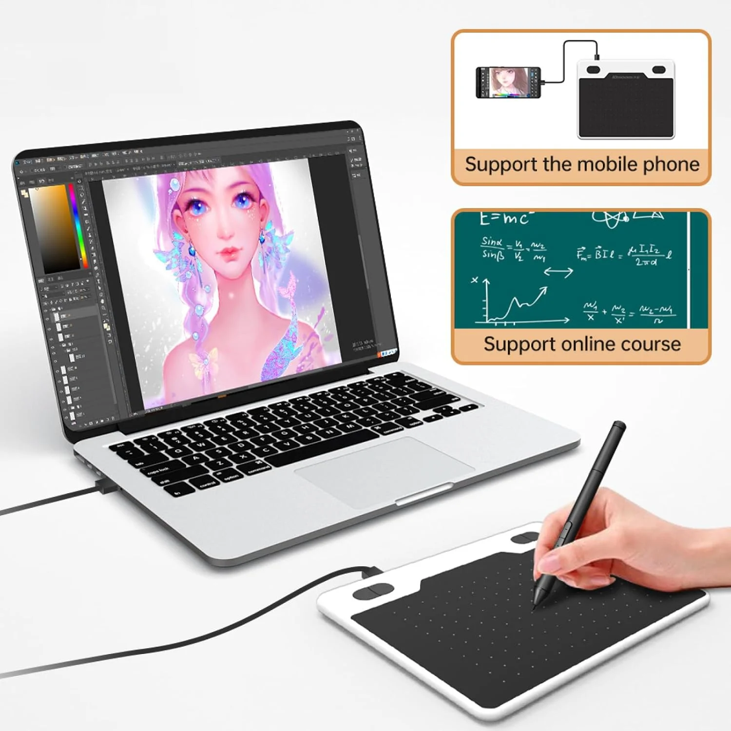 تبلت طراحی دیجیتال Labymos T503 با صفحه کار 5 * 3 اینچ، 8192 سطح حساسیت به فشار، نرخ نمونه برداری 233PPS