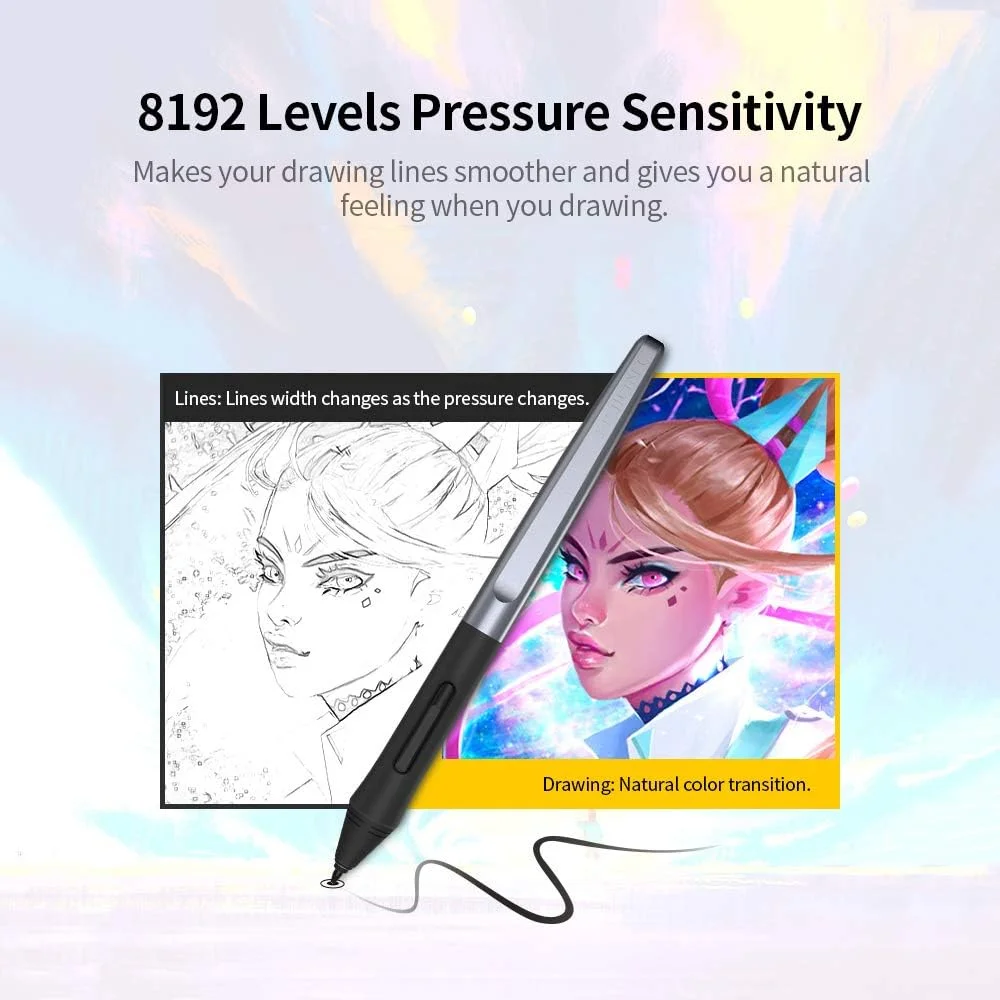 تبلت طراحی گرافیکی Irfora H1060P با قلم پسیو بدون نیاز به باتری، دارای پورت Micro USB و 12 کلید میانبر