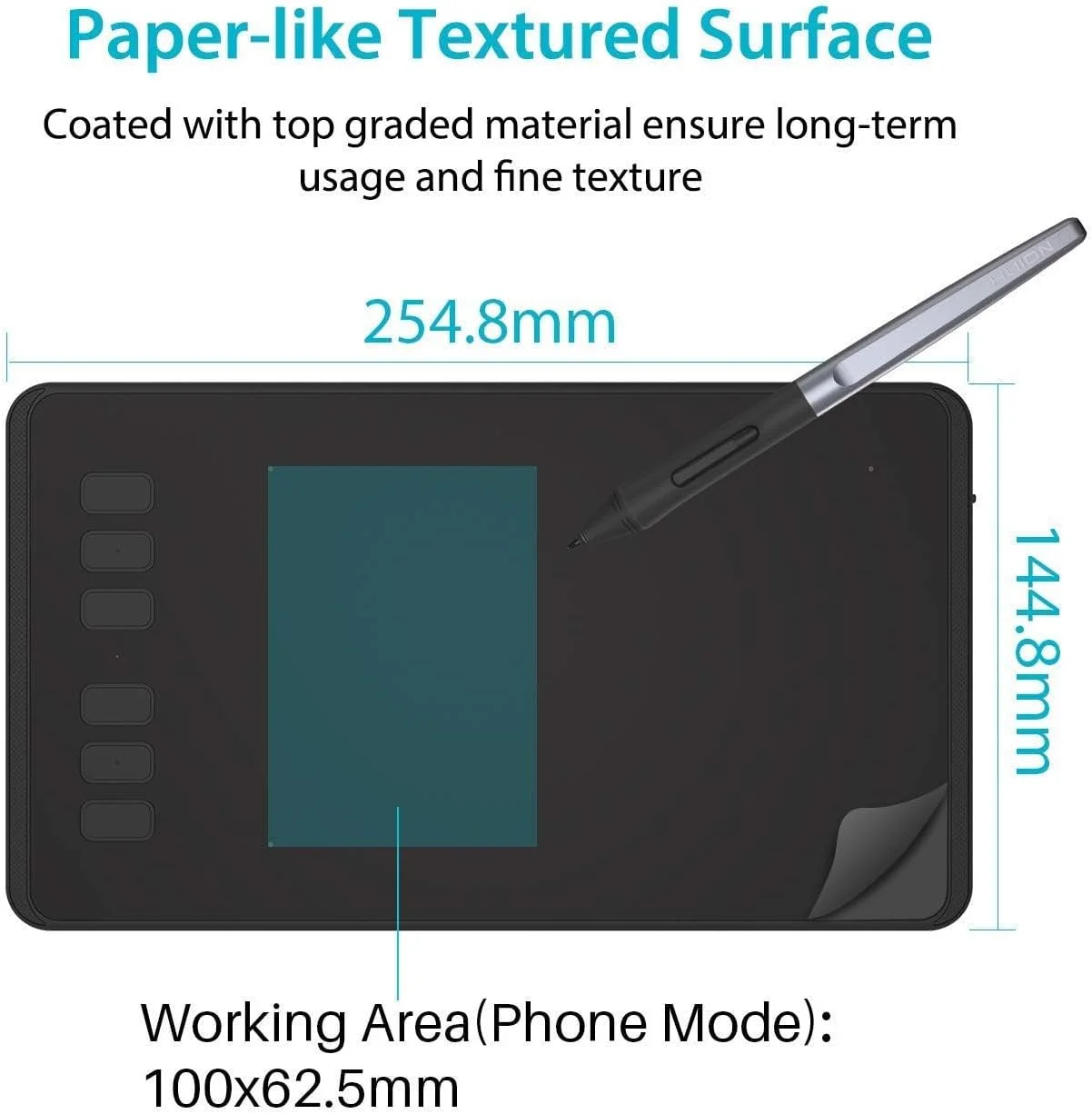 تبلت طراحی گرافیکی Huion Inspiroy H640P با قلم بدون باتری و 8192 سطح حساسیت به فشار